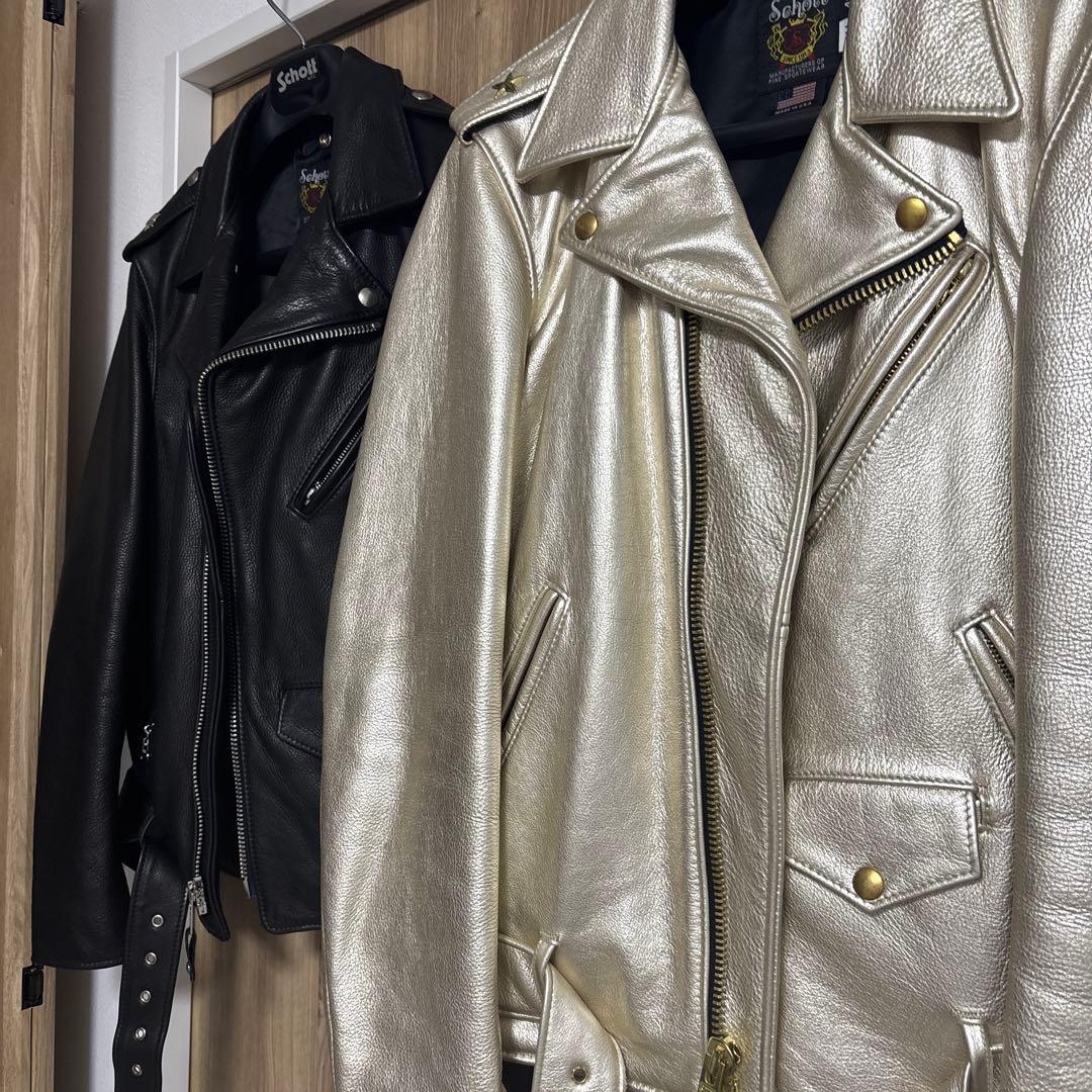 Schott ワンスターゴールドダブルライダースジャケット 40