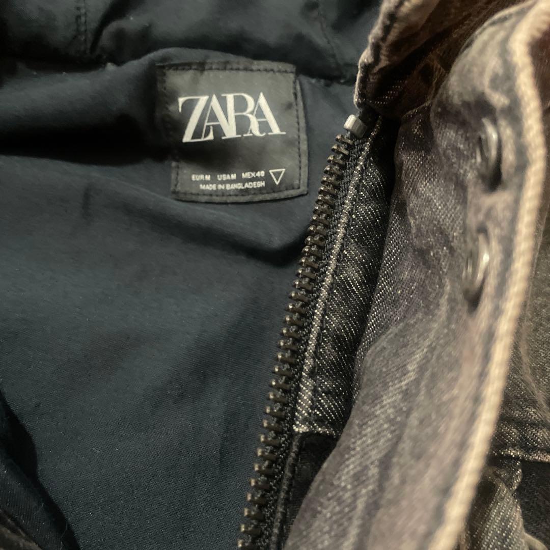 完売品 ZARA セットアップ コントラストフード付　デニムジャケット パンツ