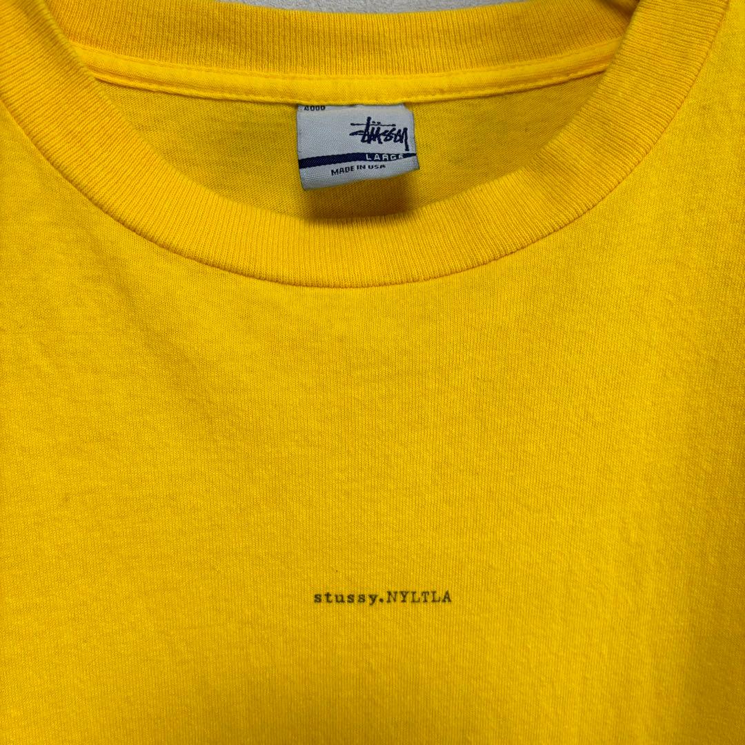 OLD stussy オールド ステューシー Tシャツ USA製 黄色 イエロー