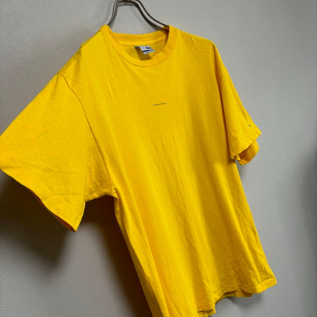 OLD stussy オールド ステューシー Tシャツ USA製 黄色 イエロー