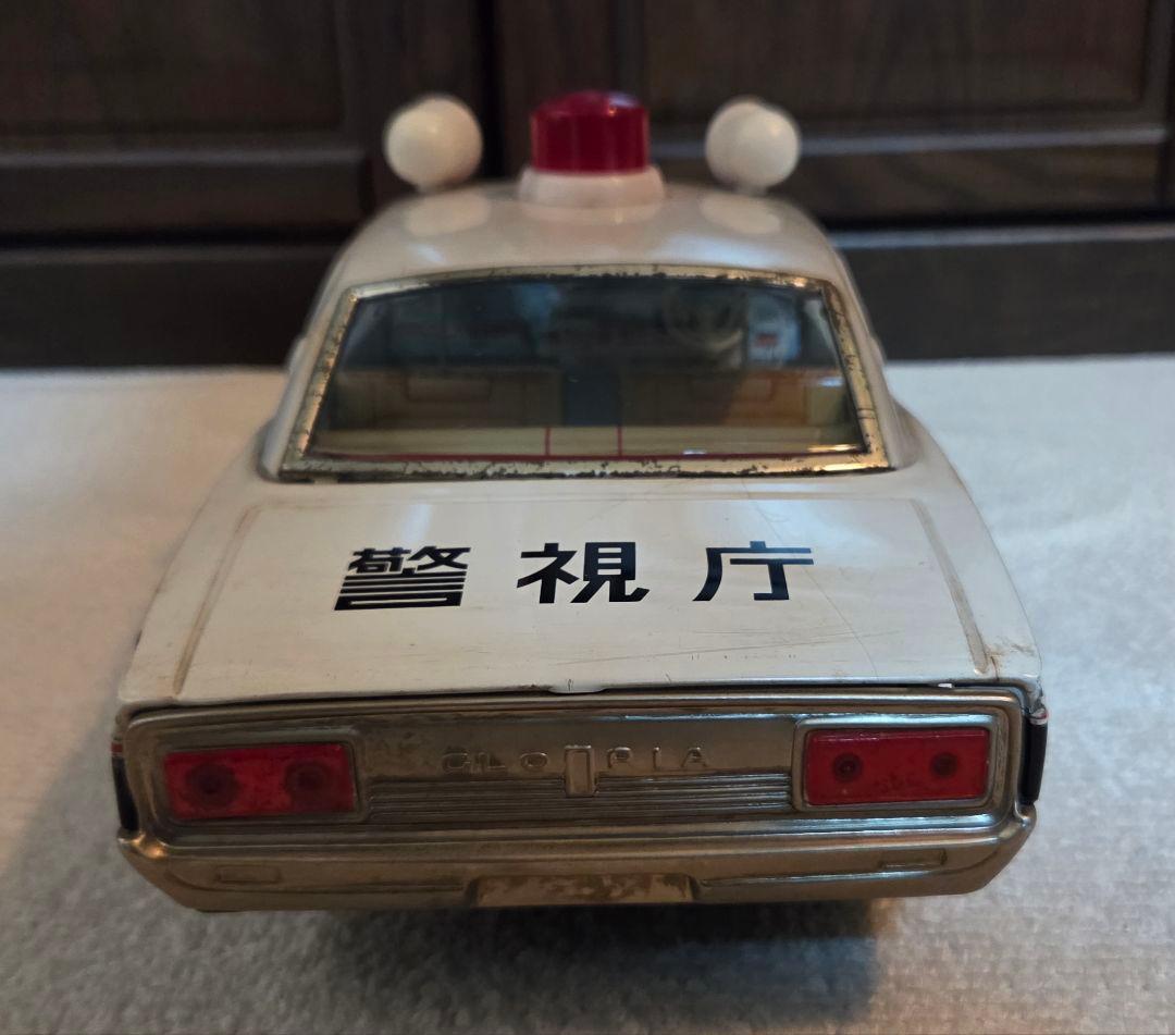 【年代物】【箱付】イチコー　グロリア　パトロールカー　ブリキ　車　ミニカー