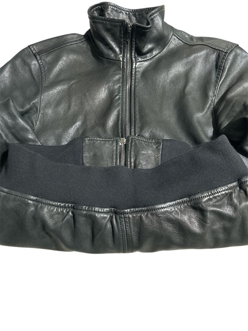 DOLCE&GABBANA 本革 ライダースジャケット ブラック 48 美品