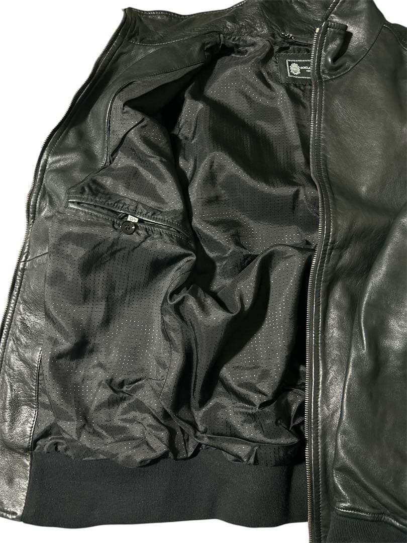 DOLCE&GABBANA 本革 ライダースジャケット ブラック 48 美品