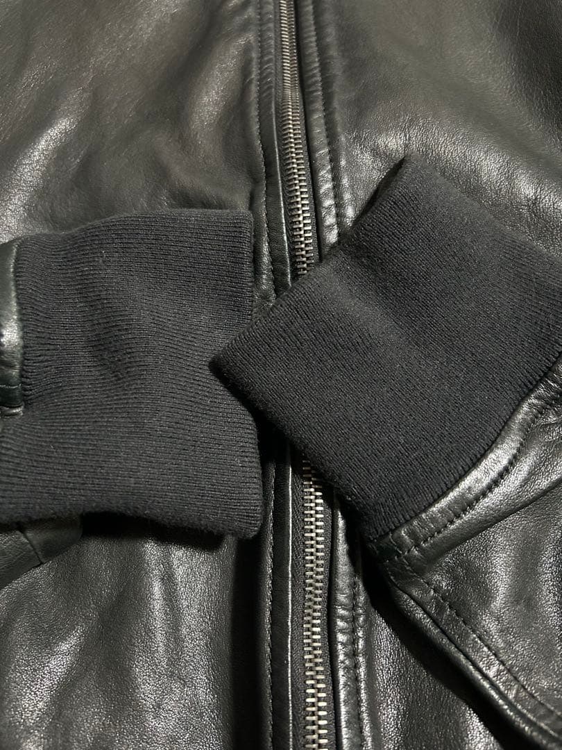 DOLCE&GABBANA 本革 ライダースジャケット ブラック 48 美品