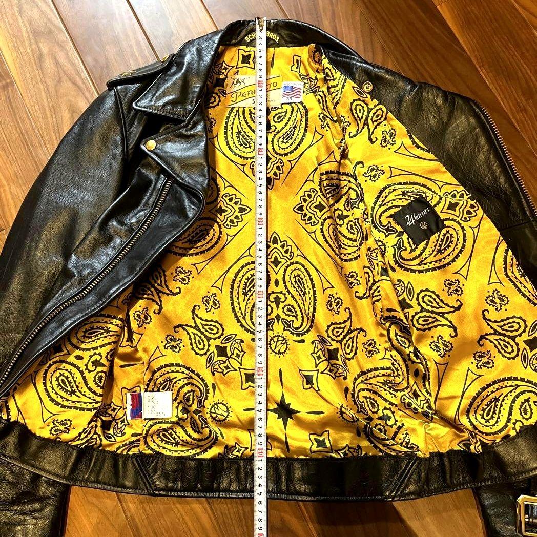 Schott ダブルライダース 38 ショット 24karats ワンスター 黒