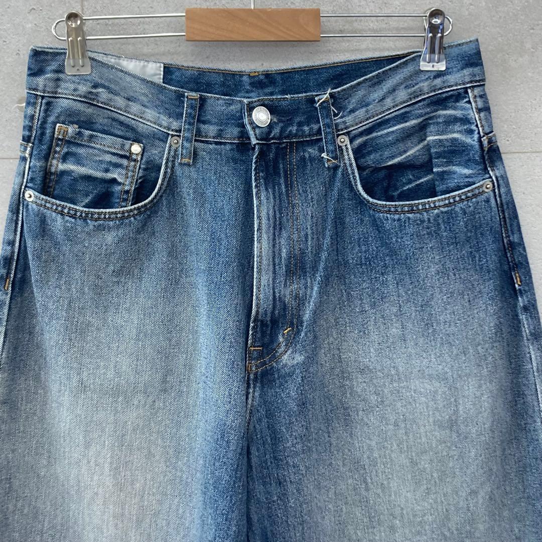  エイチ＆エム スーパーバギー デニムパンツ ジーンズ ワイド 30 青