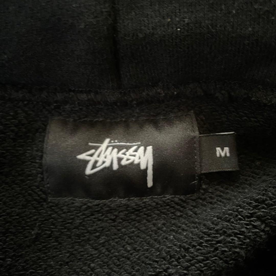 STUSSY ステューシー パーカー 短丈 ロゴ 黒