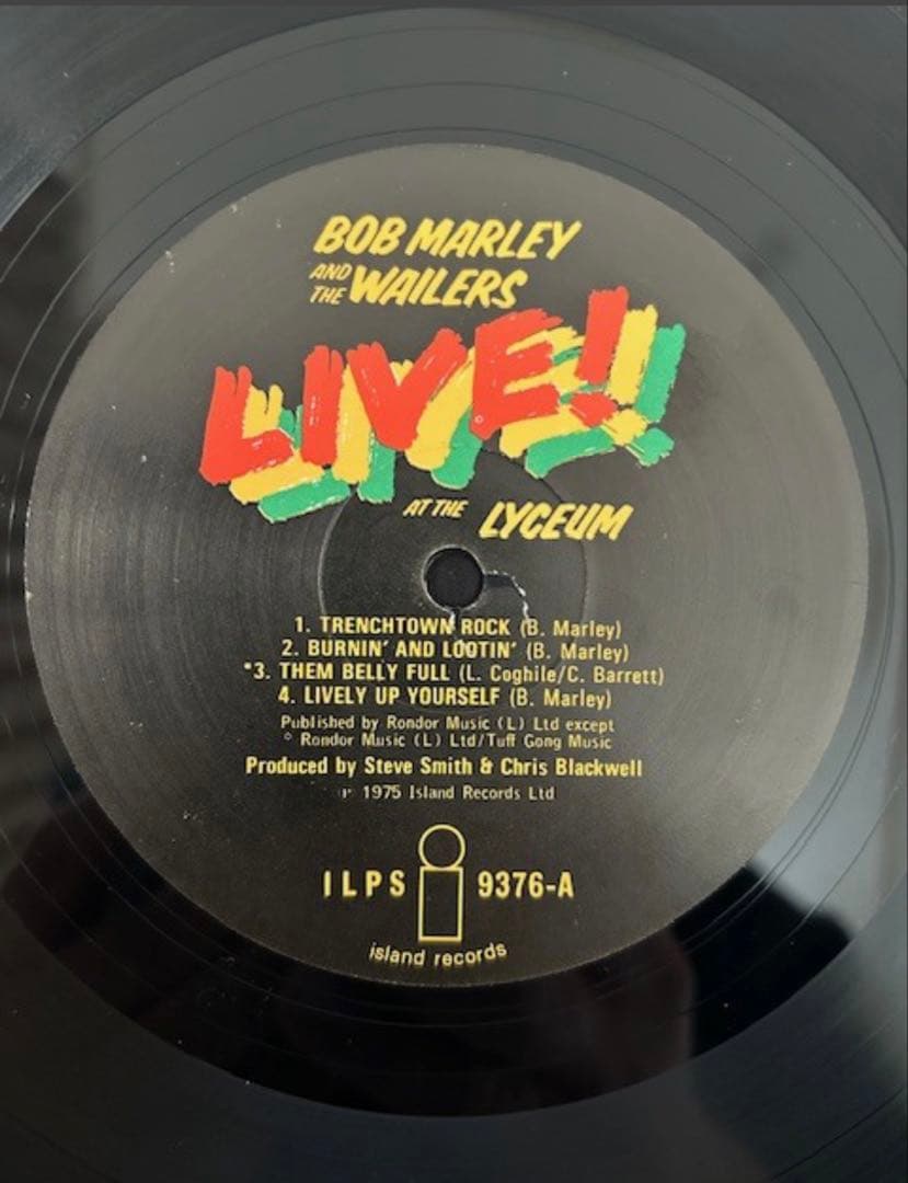 Bob Marley and The Wailers LIVE! UKオリジナル