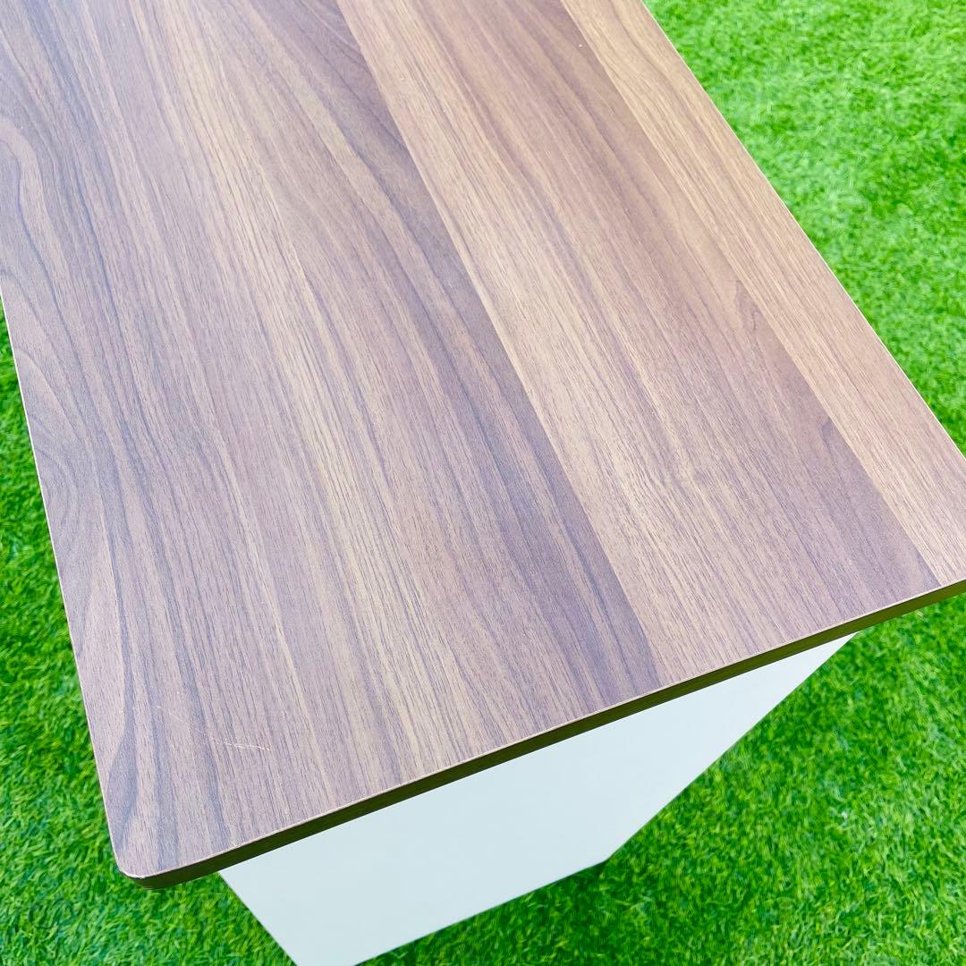【コンセント付】デスク120cm 棚付き PC机