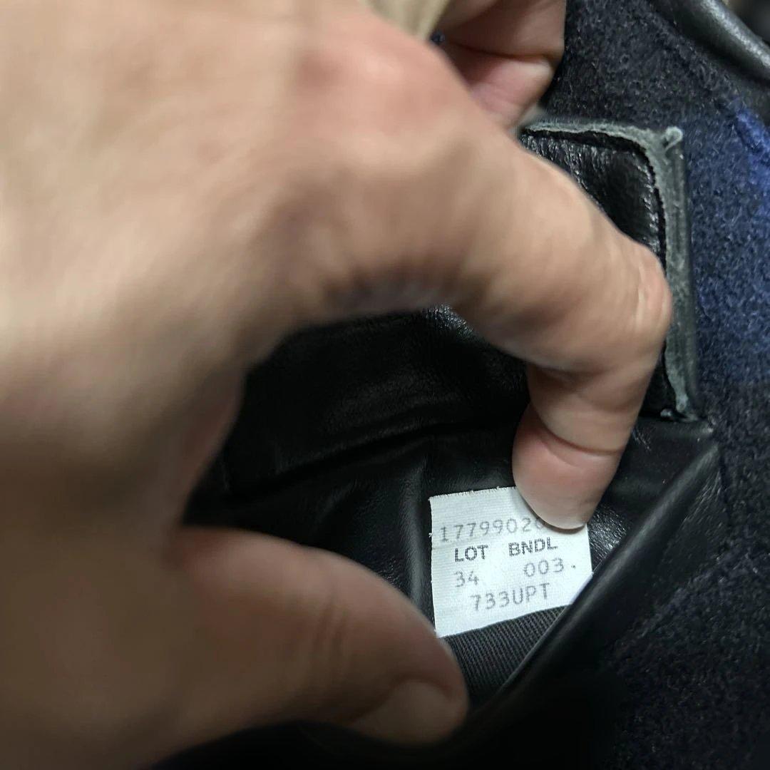 USA製ショットschottライダースワンスター レザーxウール34