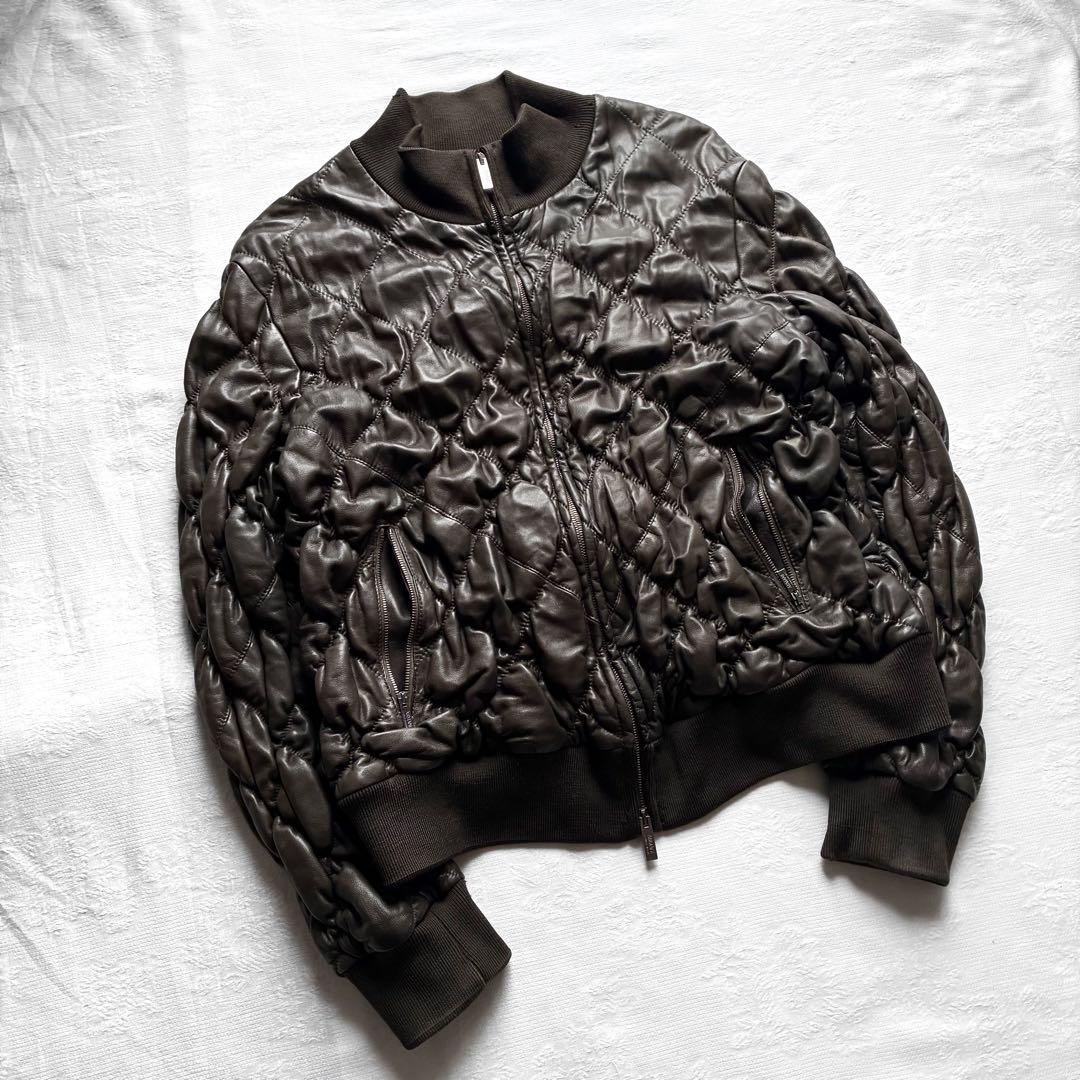 ジャケット・アウター archive 00s armani leather bomber jacket