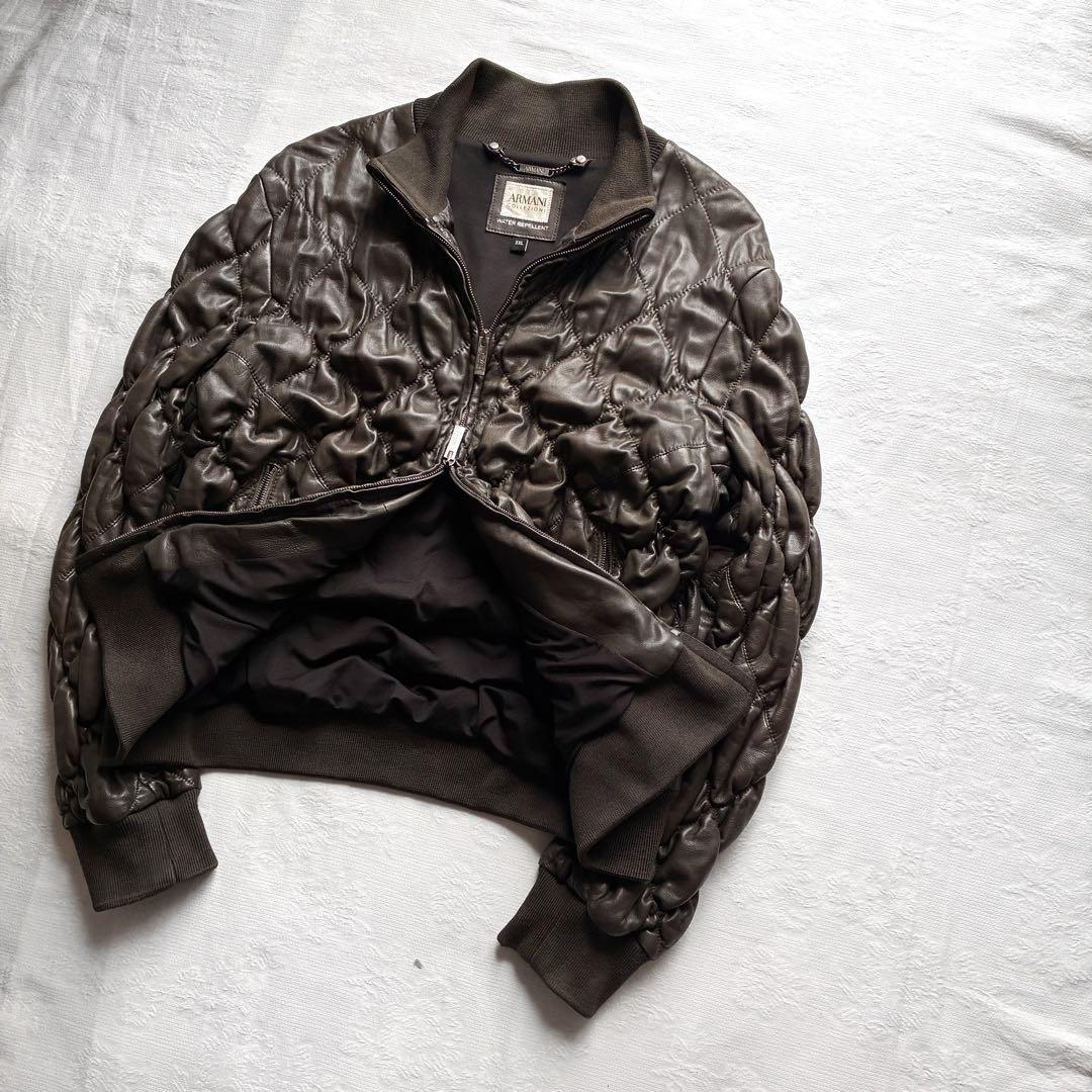 ジャケット・アウター archive 00s armani leather bomber jacket