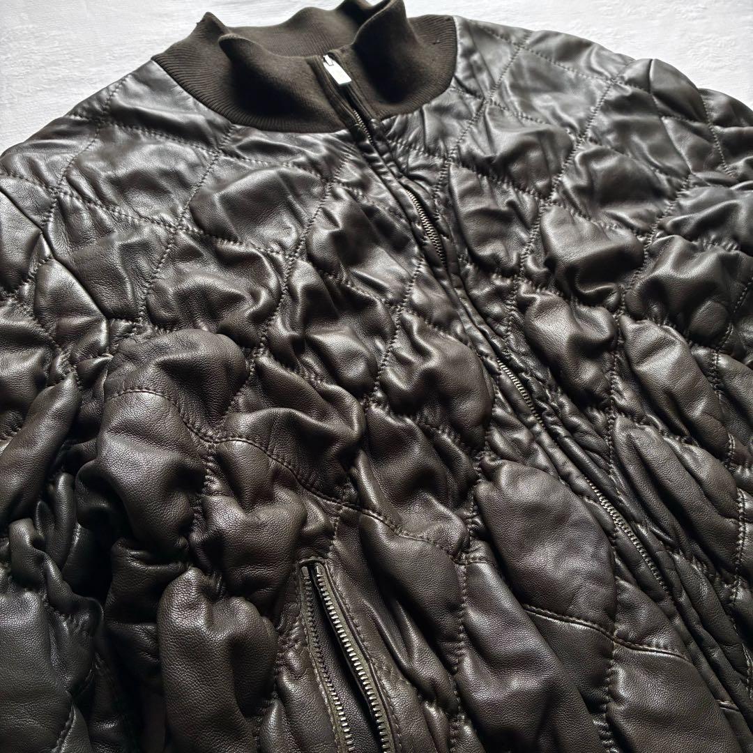 ジャケット・アウター archive 00s armani leather bomber jacket