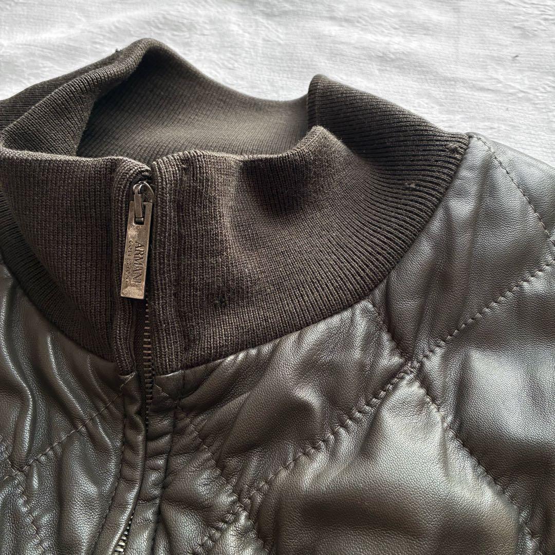 ジャケット・アウター archive 00s armani leather bomber jacket