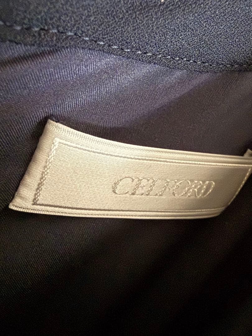 美品　CELFORD　セルフォード　タイ付き　プリーツ　ワンピース　サイズ34