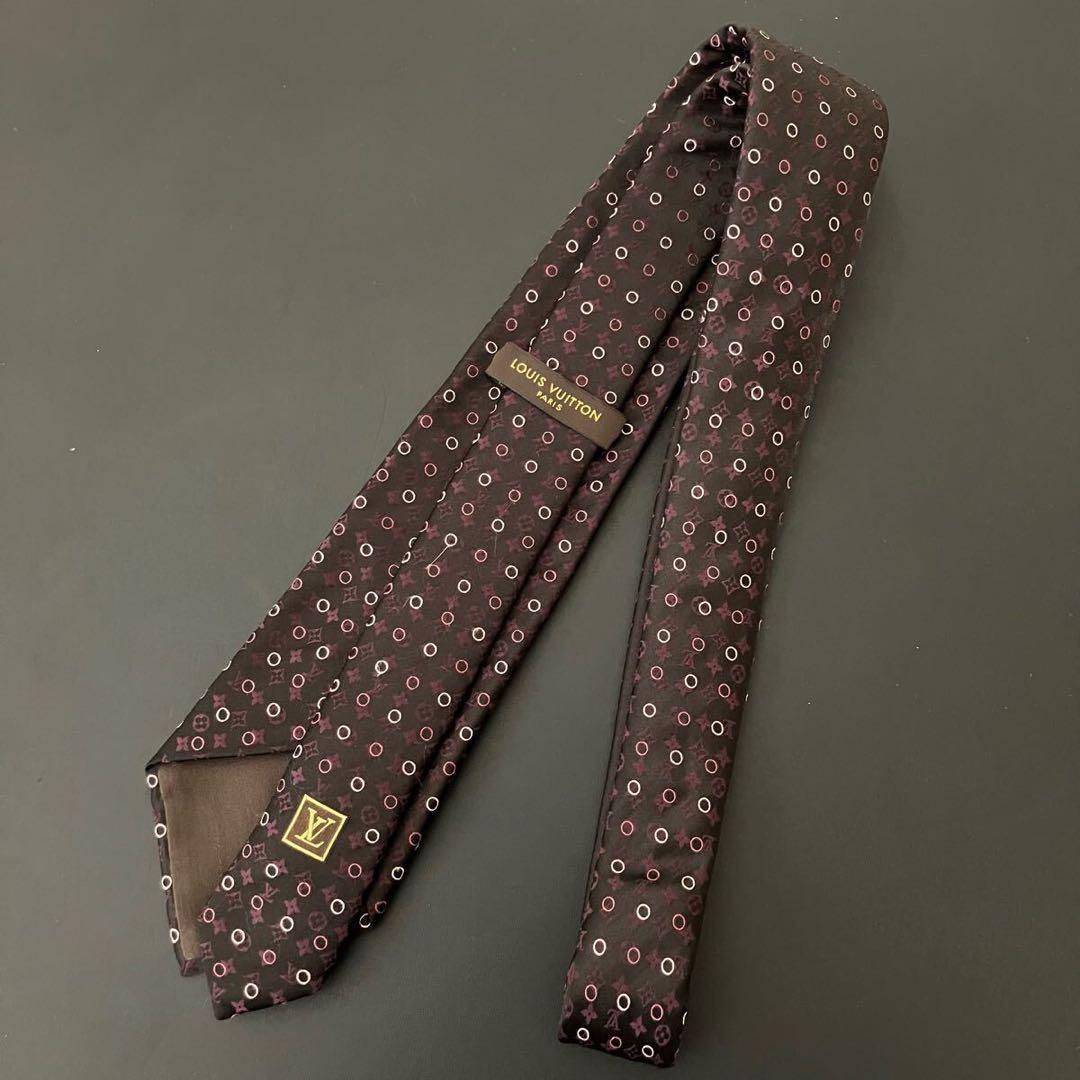 Louis Vuitton シルク ネクタイ 未使用 ルイヴィトン モノグラム
