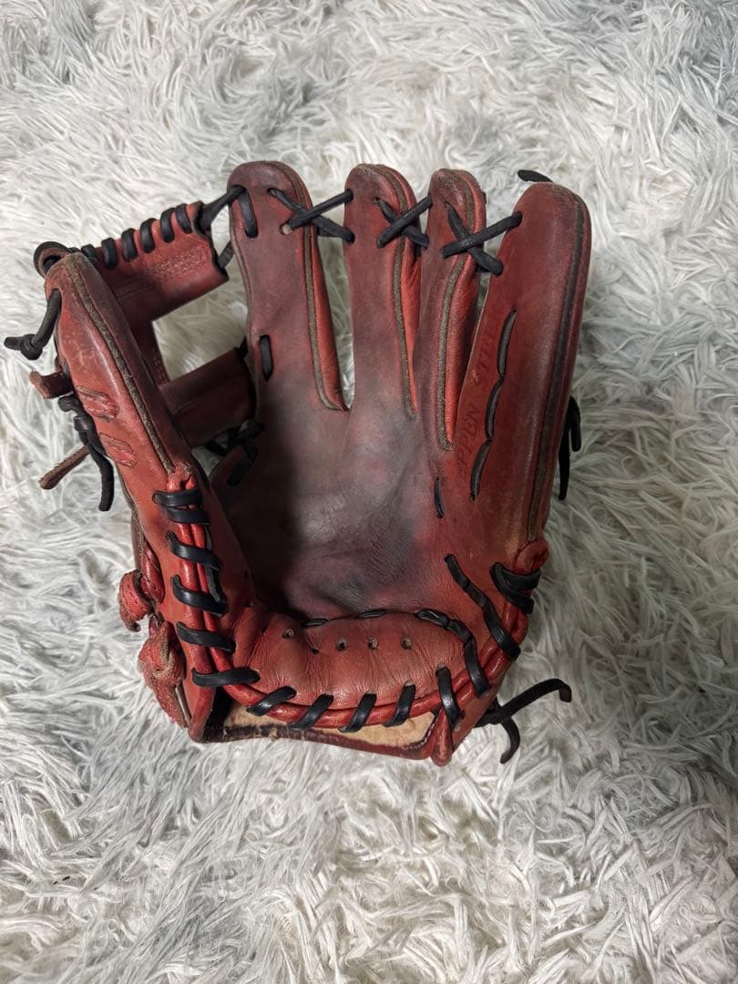 大人気　TEEPENグローブ　てっぺん　硬式内野手用　レッド　ラスト1点