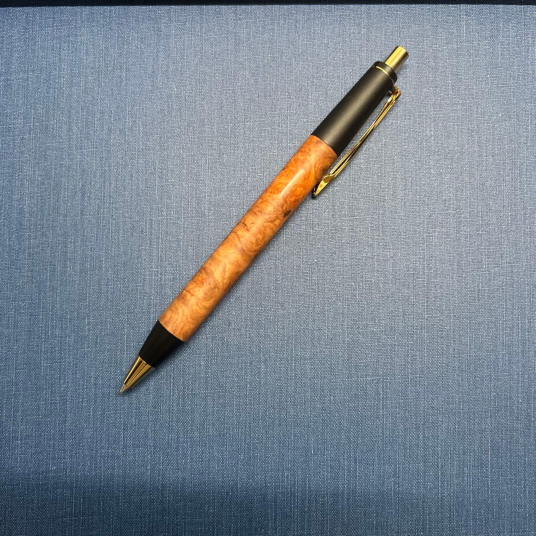 野原工芸似 Muku屋花梨瘤シャープペンシル0.5mm箱あり