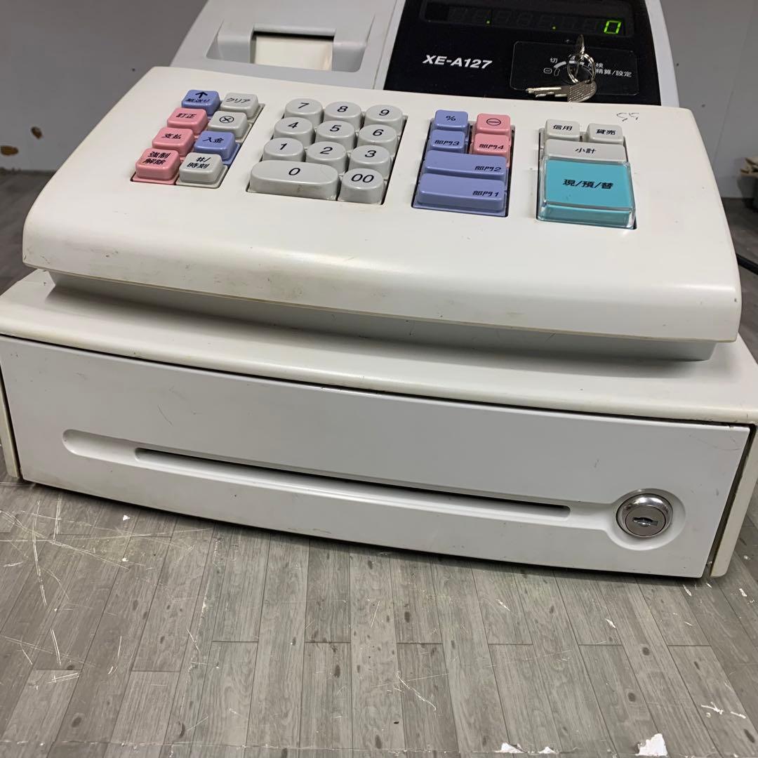 SHARP 電子レジスター XE-A127 店舗用品 レジ　ドロワーキー無し