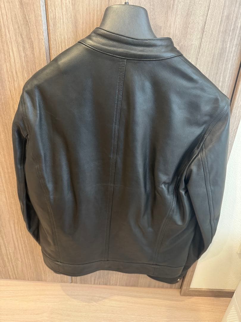 EMMETI JURI ブラック 46 レザー シングルライダース