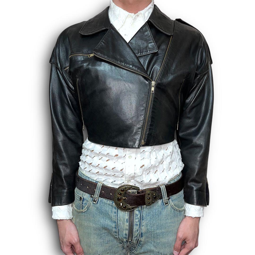 ジャケット・アウター Short double riders jacket
