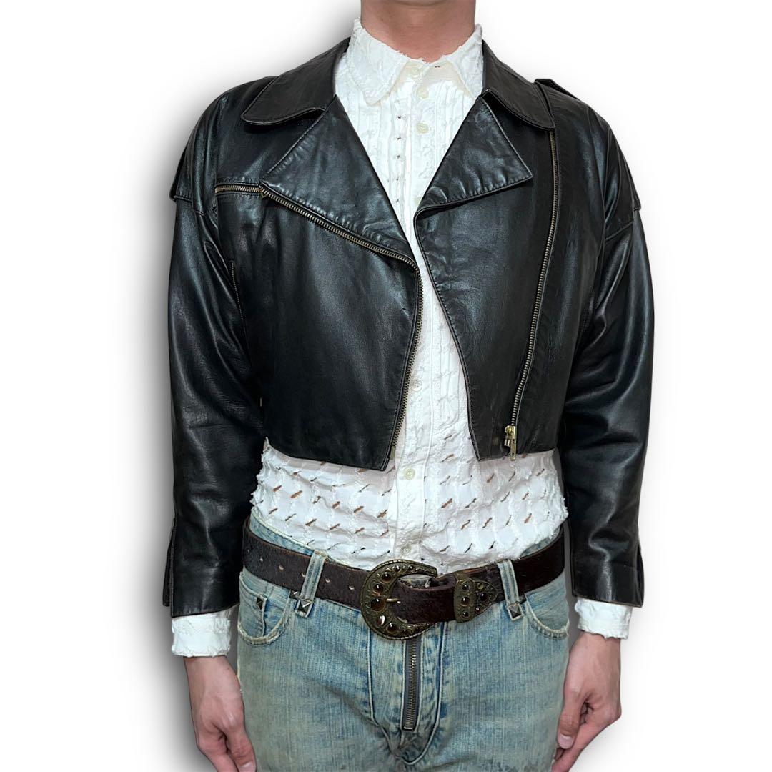 ジャケット・アウター Short double riders jacket