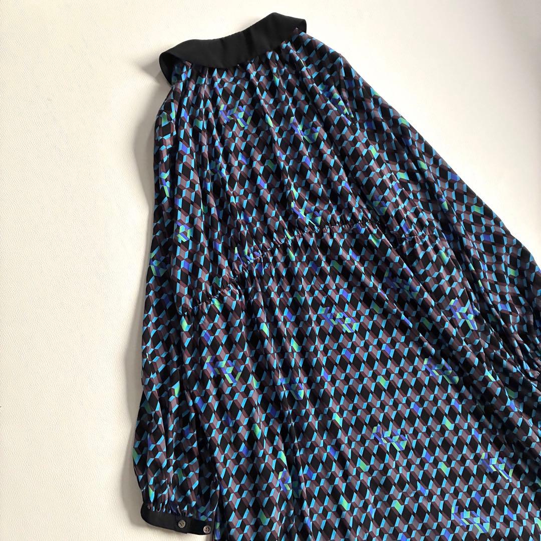 ◆美品◆4.2万◆フラボア◆ジオメトリーワンピース◆マキシ◆ゆったり◆ペチコート