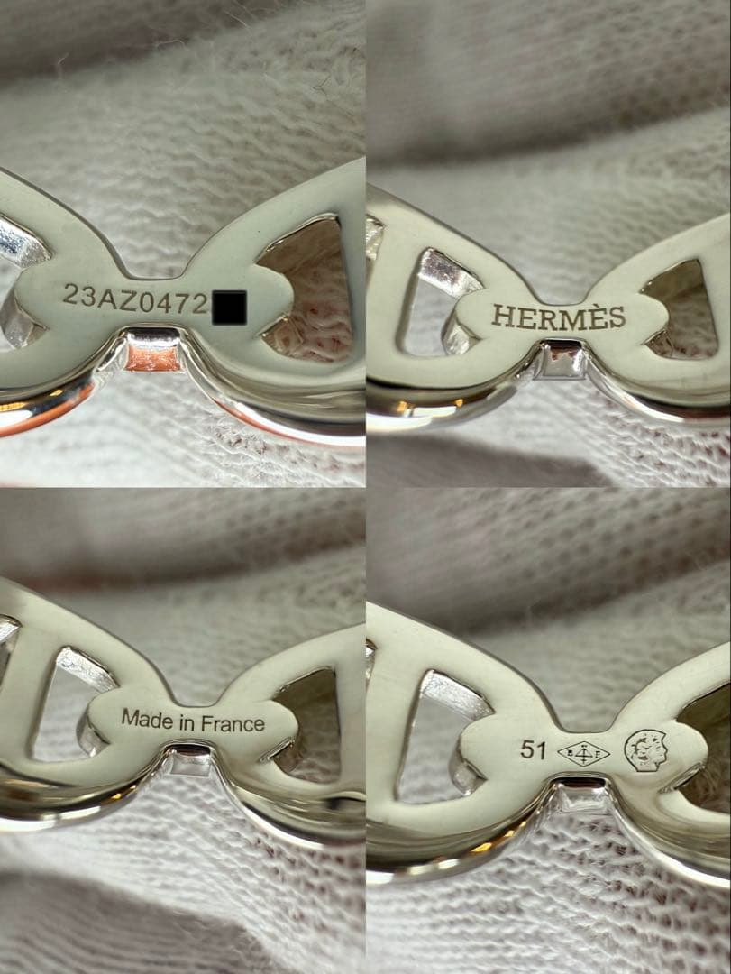 HERMES エルメス シェーヌダンクル アンシェネ リング 51 新品