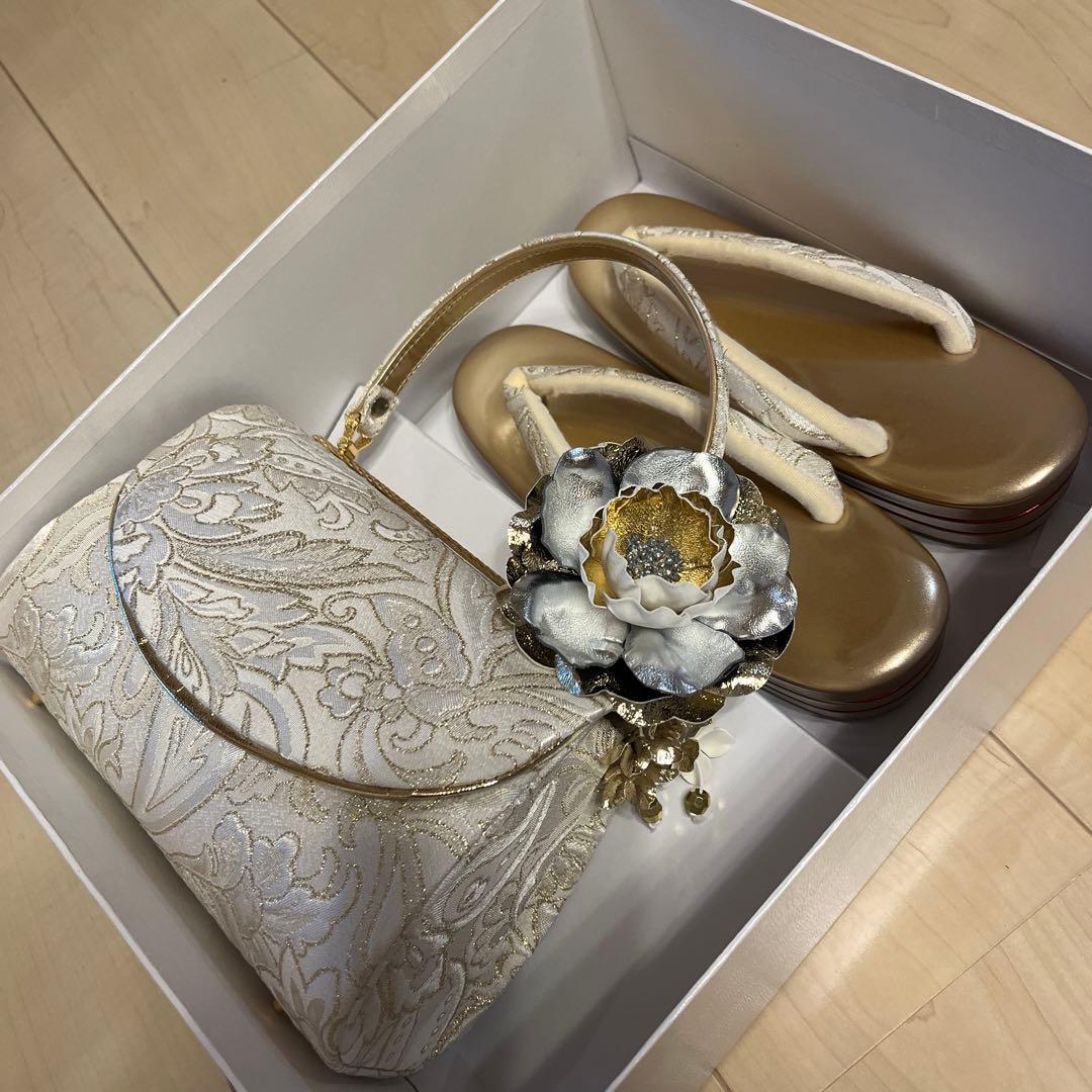 ≪美品≫草履バッグセット　帯地　フリーサイズ