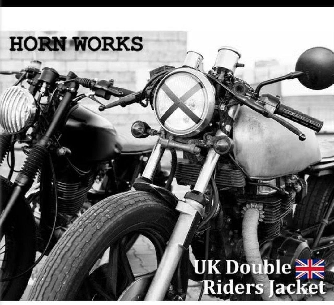 HORN WORKS ダブルライダース ブラックレザー 4L