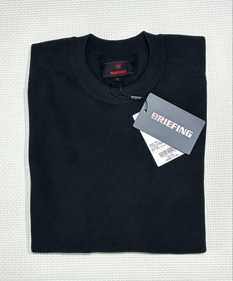 BRIEFING 3D LOGO CREWNECK KNIT（BLACK／M）