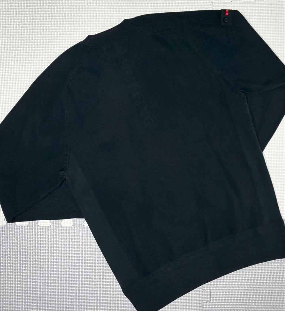 BRIEFING 3D LOGO CREWNECK KNIT（BLACK／M）