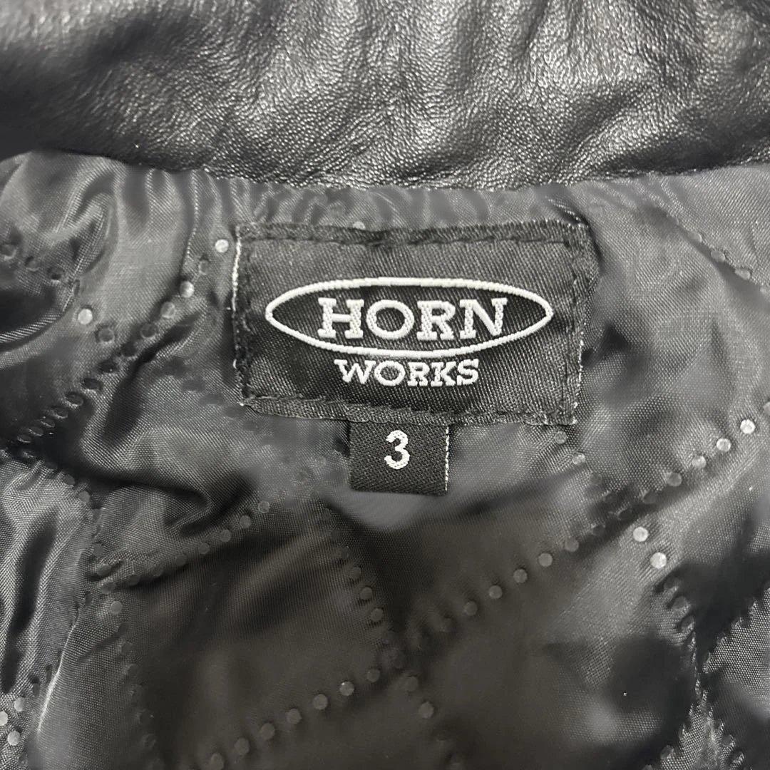 ラ*ル様 大幅値下げ　HORN WORKS ブラック レザー ダブルライダース