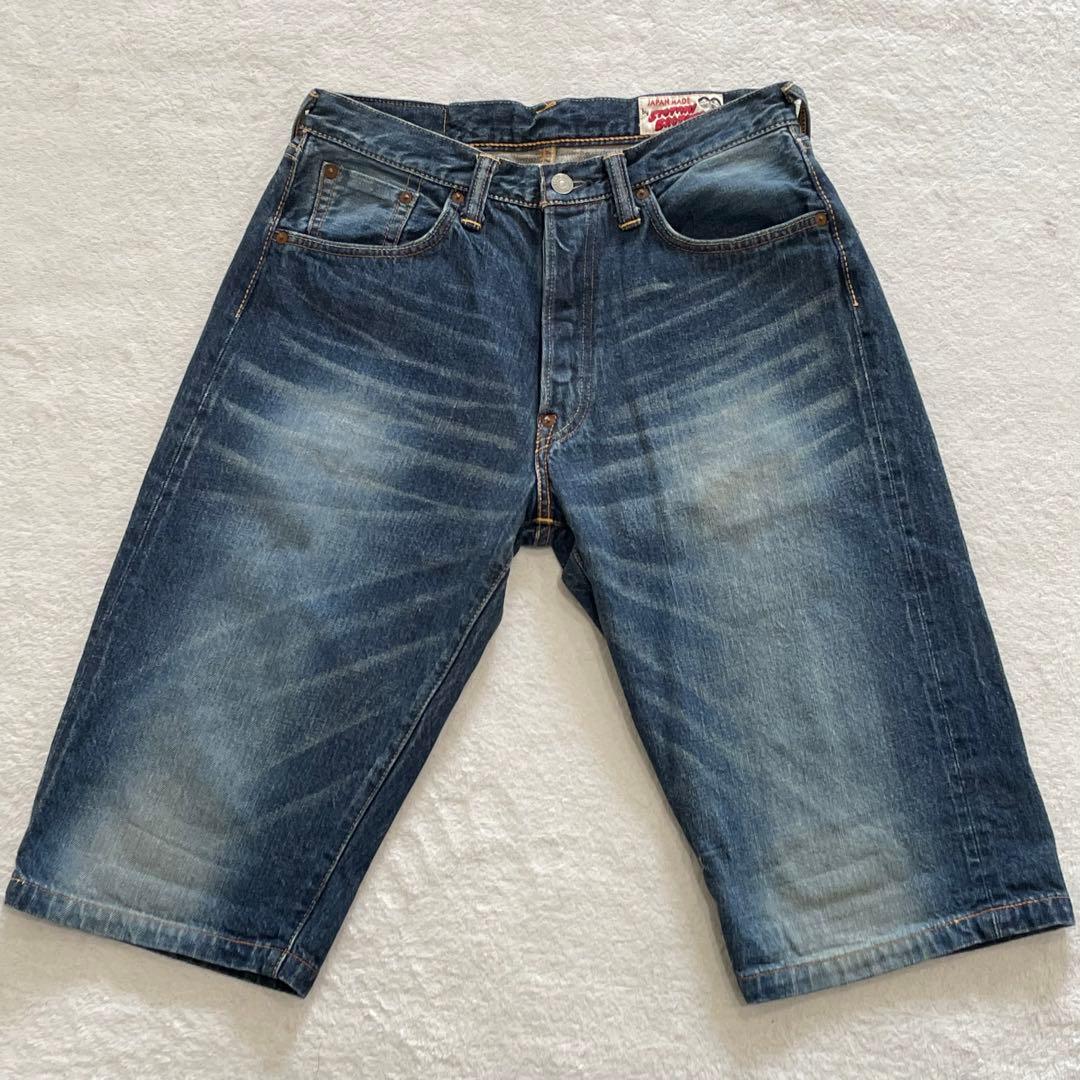 EVISU ハーフデニム　ビッグカモメ　ピンク　赤耳　塩谷ブラザーズ　日本製