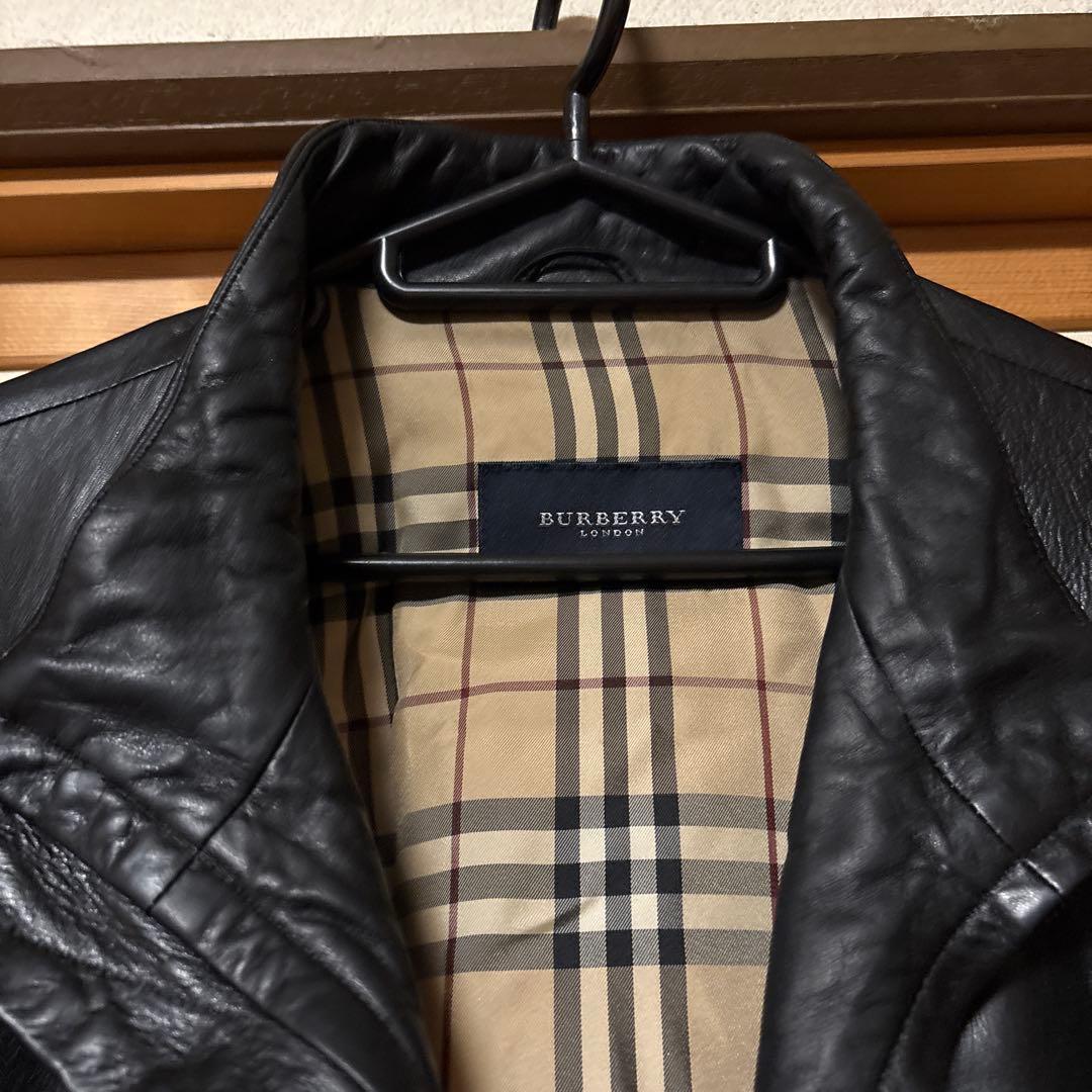 BURBERRY ブラックレザージャケット