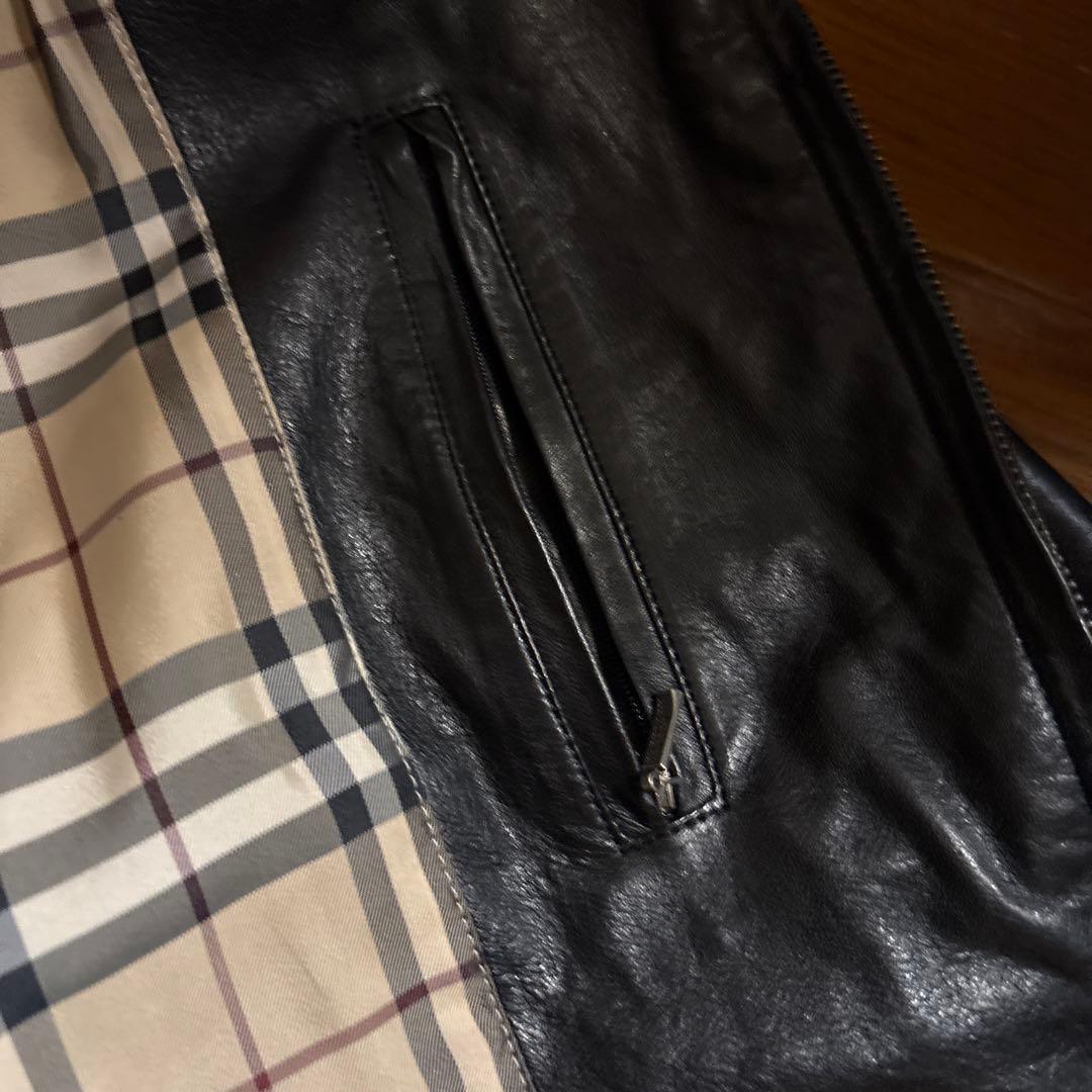 BURBERRY ブラックレザージャケット