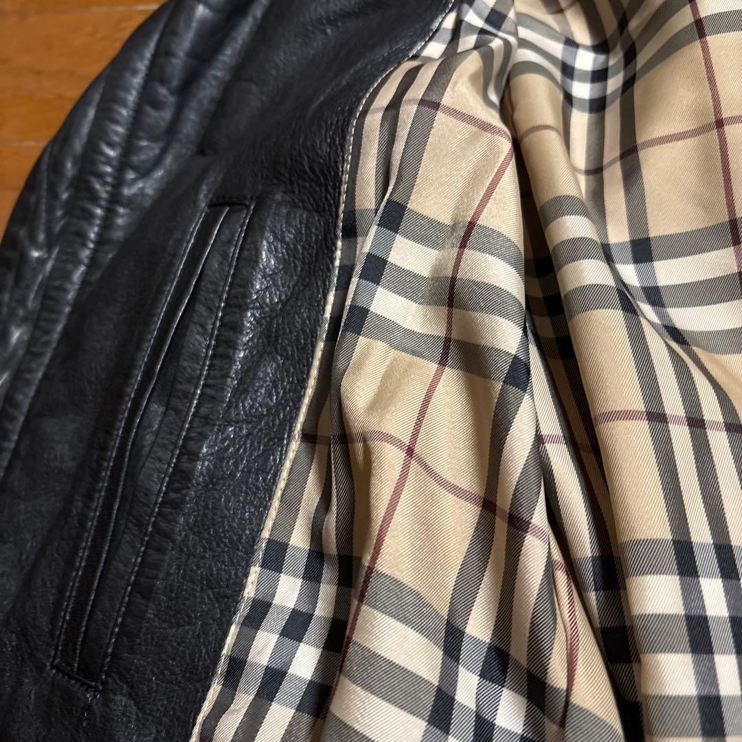 BURBERRY ブラックレザージャケット
