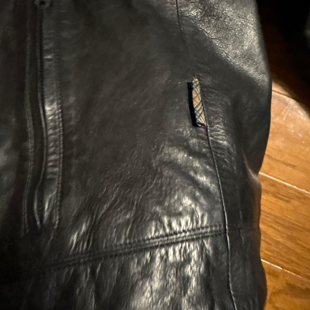 BURBERRY ブラックレザージャケット