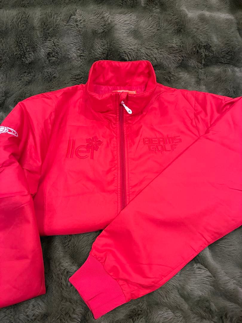 秋冬！防寒！ BEAMS GOLF フルジップジャケット L レッド