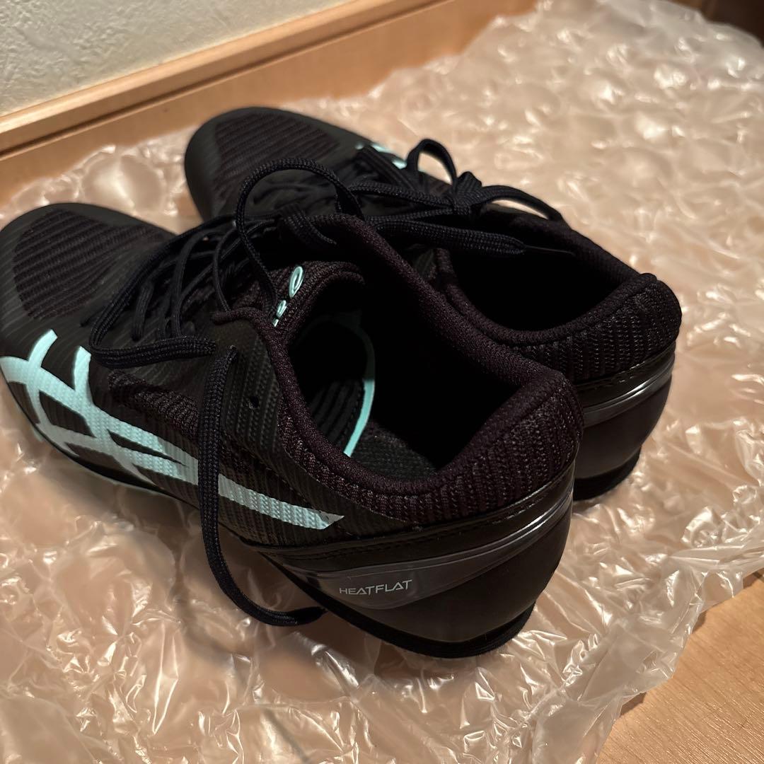 asics HEATFLAT スパイクシューズ ブラック/ミント 26.0cm