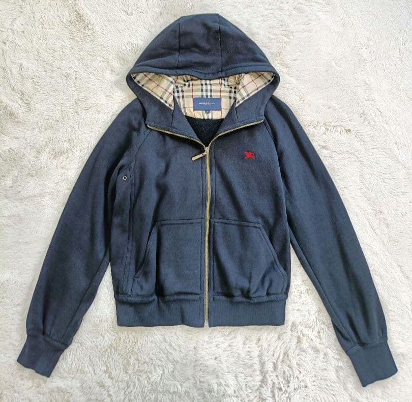 BURBERRY LONDON フード付ジャケット【サイズ２ M相当】ネイビー