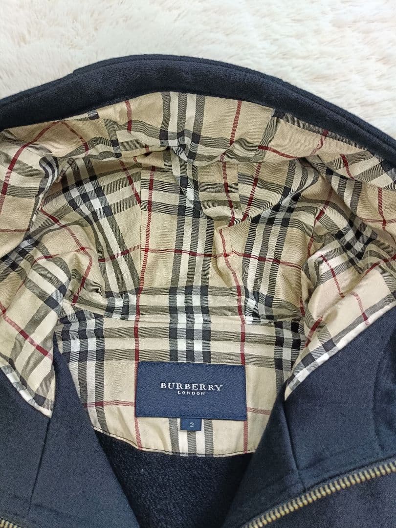 BURBERRY LONDON フード付ジャケット【サイズ２ M相当】ネイビー