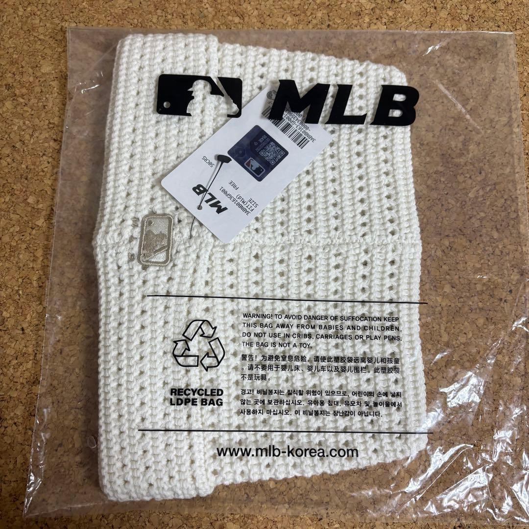【残1点】MLB Summer 韓国限定 ビーニー 猫耳 ニット帽 クリーム