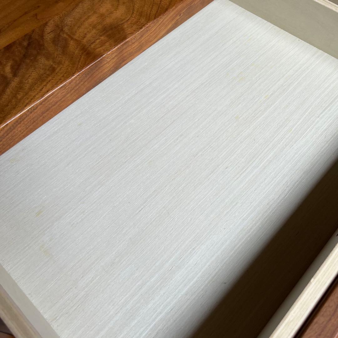 無印良品 無垢材ローテーブル 引出し付き ウォールナット 110×55×35cm