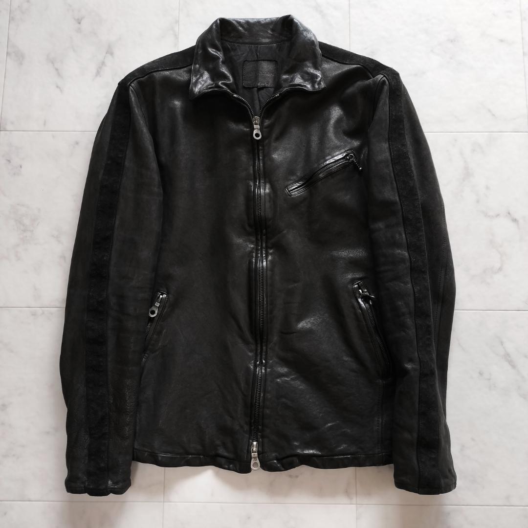 バックラッシュ ドイツキップ製品染めレザージャケット XL ブラック 10AW