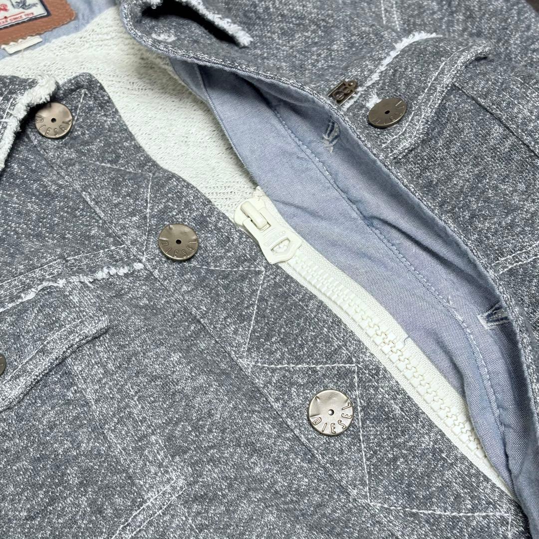 DIESEL ジャケット　刻印ボタン　ジップアップブルゾン