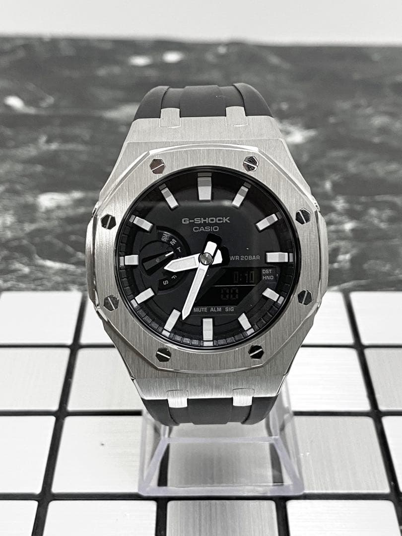 G-SHOCKカスタムベゼル GA2100 ラバーベルト 替えベゼル付き