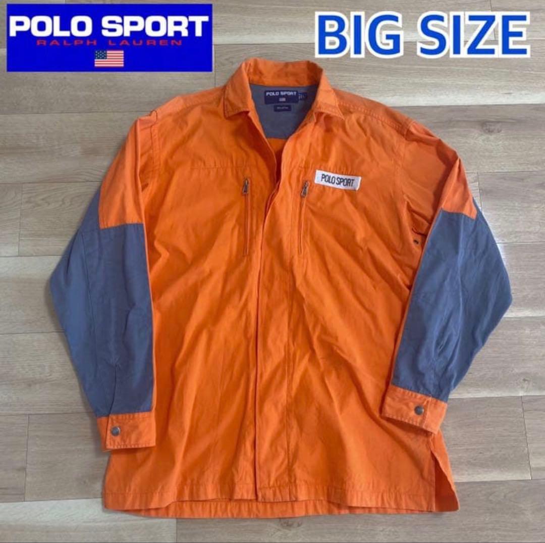 POLO SPORT ワークジャケット オレンジ・グレー シャツ