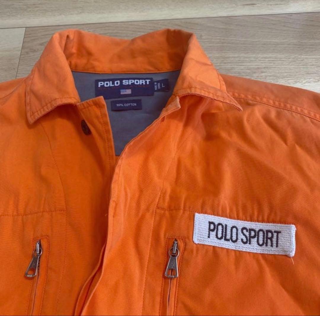 POLO SPORT ワークジャケット オレンジ・グレー シャツ