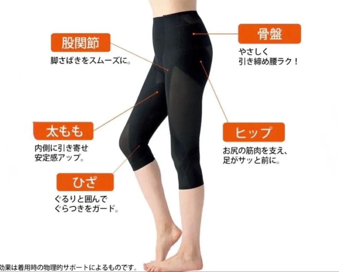 日本製　ハルメク　健康サポート・バランスサポートスパッツ７分丈（メッシュ）